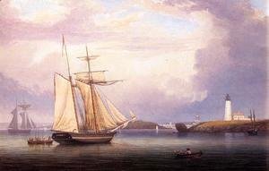 Fitz Hugh Lane - Drying Sails off Ten Pound Island