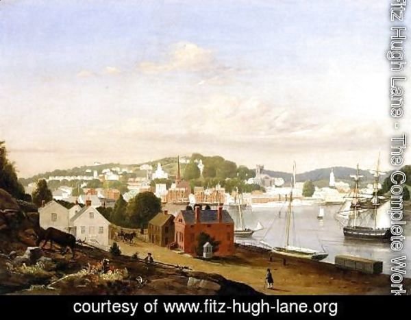 Fitz Hugh Lane - View of Norwich, Connecticut