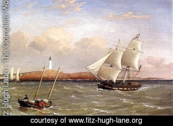 Fitz Hugh Lane - Rounding the Lighthouse