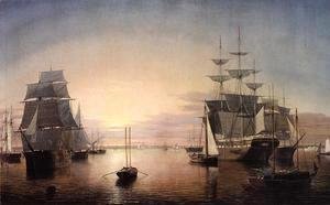 Fitz Hugh Lane - Boston Harbor at Sunset