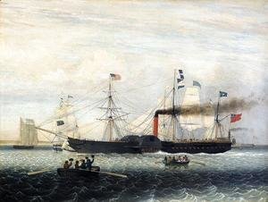 Fitz Hugh Lane - The Britannia Entering Boston Harbor