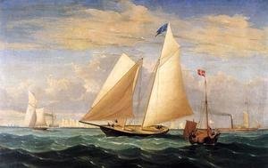 Fitz Hugh Lane - The Yacht 'America' Winning the International Race
