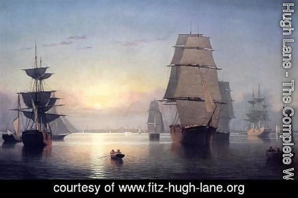 Fitz Hugh Lane - Boston Harbor at Sunset 1850 1855