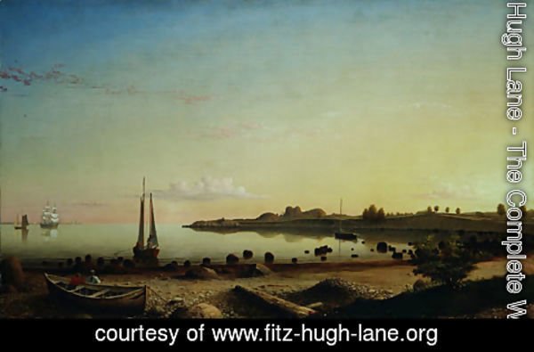 Fitz Hugh Lane - Stage Fort across Gloucester Harbor 1862
