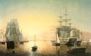 Fitz Hugh Lane - Boston Harbor  1850-55