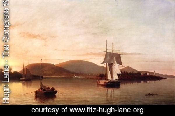 Fitz Hugh Lane - Camden Mountains from the South Entrance to the Harbor  1859