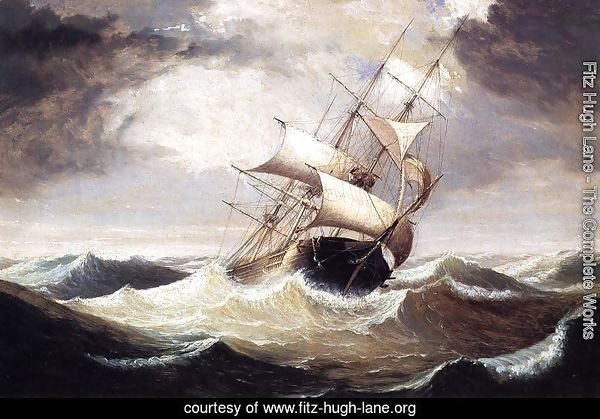 Three-Master in Rough Sea  1856
