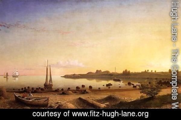 Fitz Hugh Lane - Stage Fort across Gloucester Harbor
