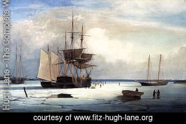 Fitz Hugh Lane - Ships in Ice off Ten Pound Island