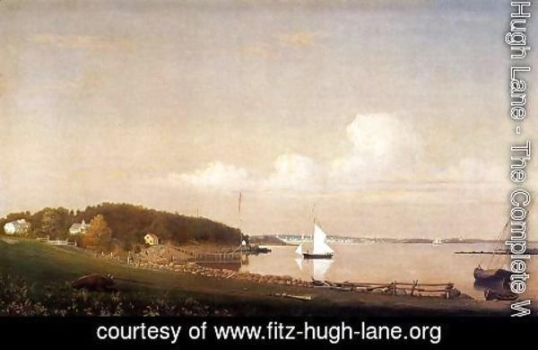 Fitz Hugh Lane - View of Gloucester from 'Brookbank,' the Sawyer Homestead
