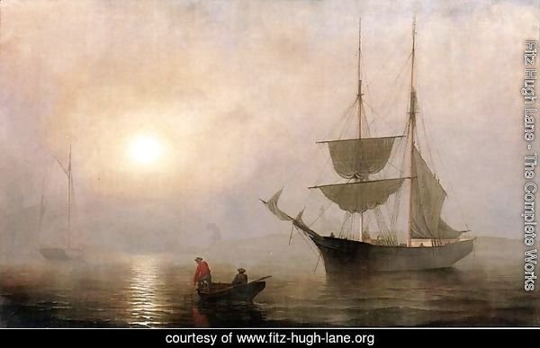 Ship in a Fog, Gloucester Harbor