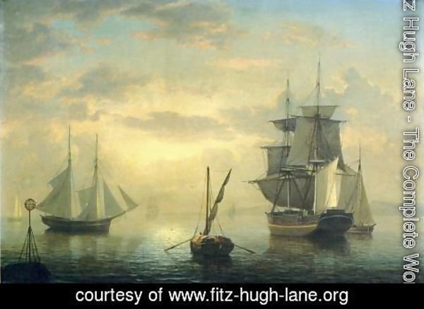 Fitz Hugh Lane - Ships in Harbor