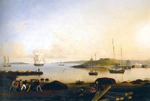 Fitz Hugh Lane - The Island and Fort of Ten Pound, Gloucester