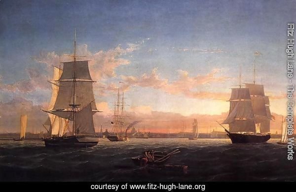 Boston Harbor at Sunset 1853